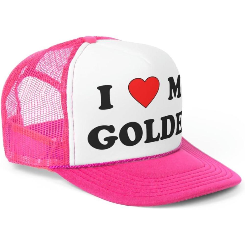 imageI Love My Golden Retriever Trucker CapsPink