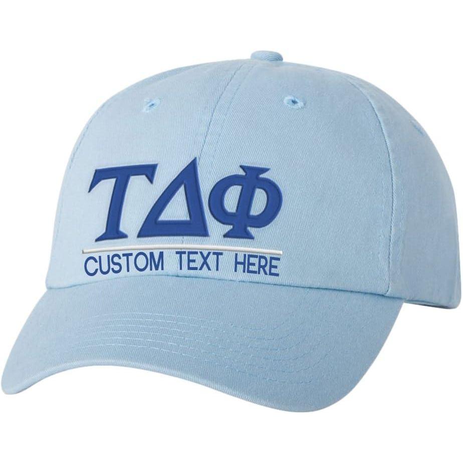 imagePersonalized Tau Delta Phi Greek Line HatLight Blue