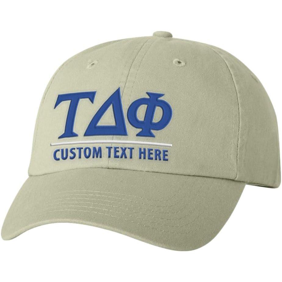 imagePersonalized Tau Delta Phi Greek Line HatTan