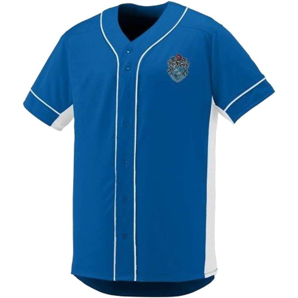imageTheta Xi Fraternity Crest Slugger Baseball JerseyRoyalWhite