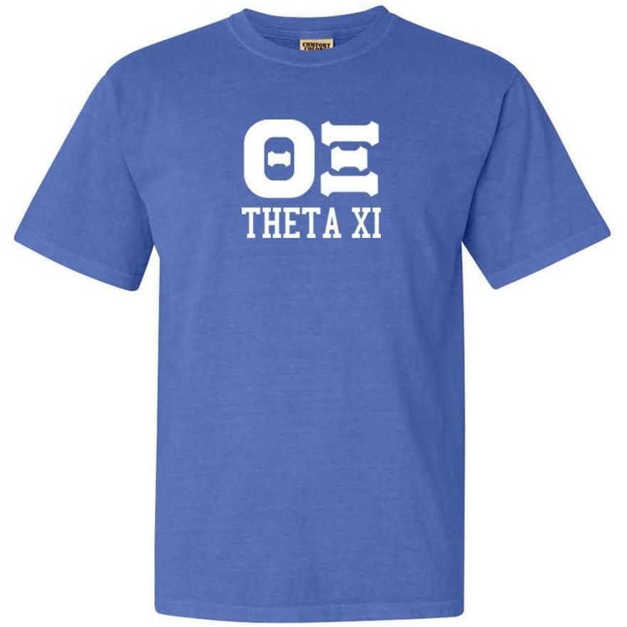 imageTheta Xi Greek Heavyweight TShirtMystic Blue