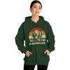 Custom Life Is Golden Golden Retriever Hooded Sweatshirt(Forest Green)
