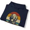 Custom Life Is Golden Golden Retriever Hooded Sweatshirt(Navy)