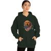Golden Retriever – God Bless America Hooded Sweatshirt(Forest Green)