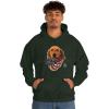 Golden Retriever – God Bless America Hooded Sweatshirt(Forest Green)