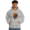 Golden Retriever – God Bless America Hooded Sweatshirt(Sport Grey)
