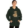 Golden Retriever – Profile Hooded Sweatshirt(Forest Green)