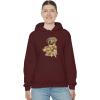 Golden Retriever – Profile Hooded Sweatshirt(Maroon)