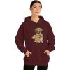 Golden Retriever – Profile Hooded Sweatshirt(Maroon)