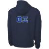 Greekgear Theta Xi Tackle Twill Lettered Pack N Go Pullover(Navy Blue)