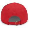 I Love My Golden Retriever Hat with Leather Patch(Red W/ Grey Patch)