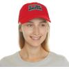I Love My Golden Retriever Hat with Leather Patch(Red W/ Grey Patch)