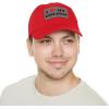 I Love My Golden Retriever Hat with Leather Patch(Red W/ Grey Patch)