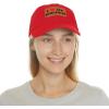 I Love My Golden Retriever Hat with Leather Patch(Red W/ Light Brown Patch)