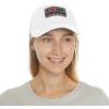I Love My Golden Retriever Hat with Leather Patch(White W/ Grey Patch)