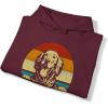 Life Is Golden Golden Retriever Hooded Sweatshirt(Maroon)