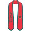 Alpha Chi Omega Greek 2 Tone Lettered Graduation Sash Stole(Red W/Forest Green Trim)