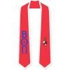 Beta Theta Pi Greek 2 Tone Lettered Graduation Sash Stole(Red W/White Trim)