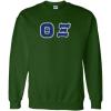 Greekgear Theta Xi Lettered Crewneck(Forest Green)