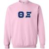 Greekgear Theta Xi Lettered Crewneck(Light Pink)
