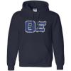 Greekgear Theta Xi Lettered Hooded Sweatshirt(Navy Blue)