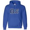 Greekgear Theta Xi Lettered Hooded Sweatshirt(Royal Blue)
