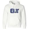 Greekgear Theta Xi Lettered Hooded Sweatshirt(White)