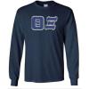 Greekgear Theta Xi Lettered Long Sleeve Tee(Navy Blue)