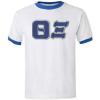 Greekgear Theta Xi Lettered Ringer Shirt(White/Royal Blue)