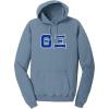 Greekgear Theta Xi Pigment-Dyed Lettered Hooded Sweatshirt(Mist)