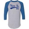 Greekgear Theta Xi Tail Year Raglan(Grey W/Royal Blue)