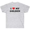 I Love My Golden Retriever T-Shirt – Golden Retriever T-Shirts 2X-Large Ash