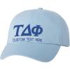 Personalized Tau Delta Phi Greek Line Hat(Light Blue)