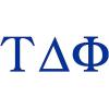 Tau Delta Phi Greek Letter Window Sticker Decal