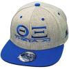 Theta Xi Flatbill Flex Fit Hats Original(Heather/Royal)