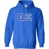 Theta Xi Fraternity Crest Twill Letter Hooded Sweatshirt(Royal Blue)