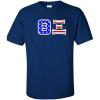 Theta Xi Greek Letter American Flag Tee(Royal Blue)