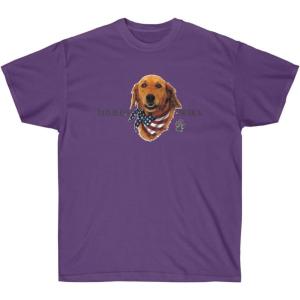 God Bless America – Golden Retriever T-Shirts(Purple)