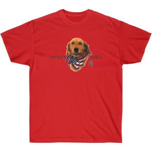 God Bless America – Golden Retriever T-Shirts(Red)