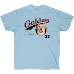 Golden Breed of Champions – Golden Retriever T-Shirts(Light Blue)