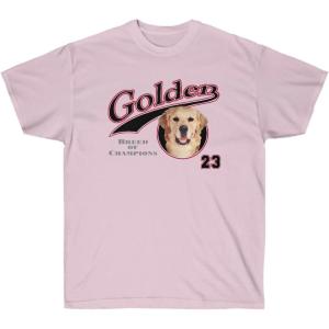 Golden Breed of Champions – Golden Retriever T-Shirts(Light Pink)