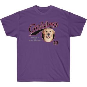 Golden Breed of Champions – Golden Retriever T-Shirts(Purple)