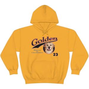 Golden Retriever – Breed Of Champions Hooded Sweatshirt(Gold)