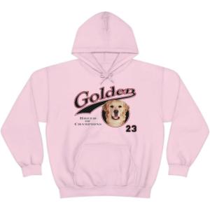 Golden Retriever – Breed Of Champions Hooded Sweatshirt(Light Pink)