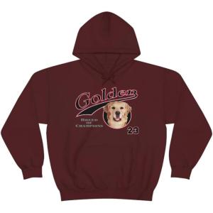 Golden Retriever – Breed Of Champions Hooded Sweatshirt(Maroon)