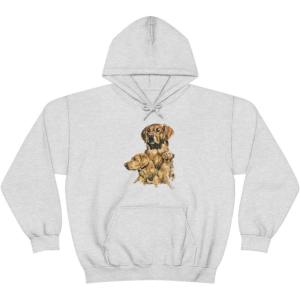 Golden Retriever – Profile Hooded Sweatshirt(Ash)