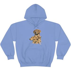 Golden Retriever – Profile Hooded Sweatshirt(Carolina Blue)