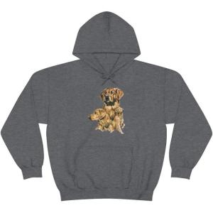 Golden Retriever – Profile Hooded Sweatshirt(Dark Heather)