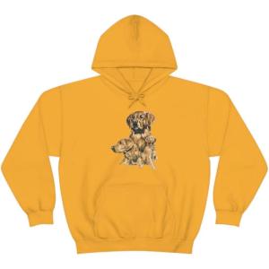 Golden Retriever – Profile Hooded Sweatshirt(Gold)