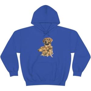 Golden Retriever – Profile Hooded Sweatshirt(Royal)